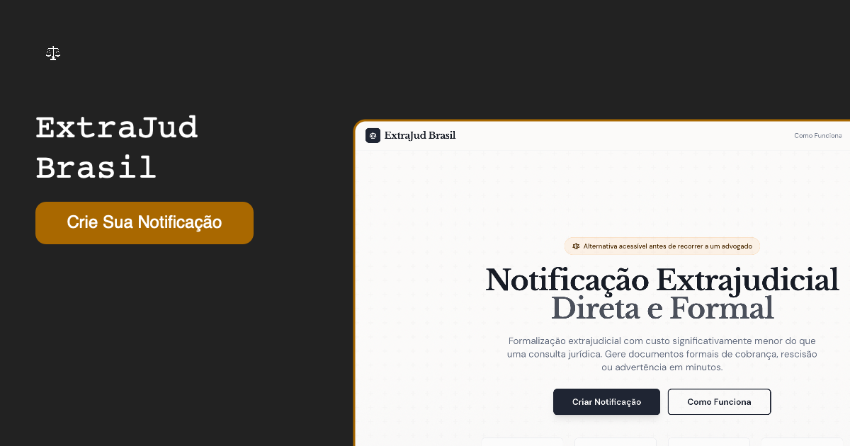 Notificação Extrajudicial Online sem Advogado | ExtraJud Brasil